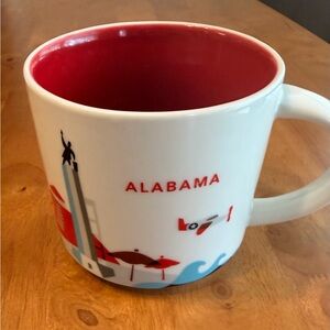 Starbucks Alabama You Are Here Mug 2015 Red Interior YAH State Collection